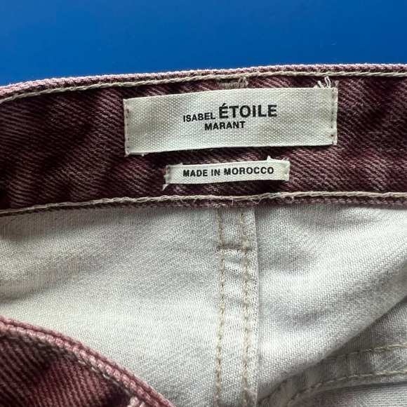 Isabel Marant Étoile Burgundy Straight-Leg Jeans – Size 40 - Picture 3 of 4